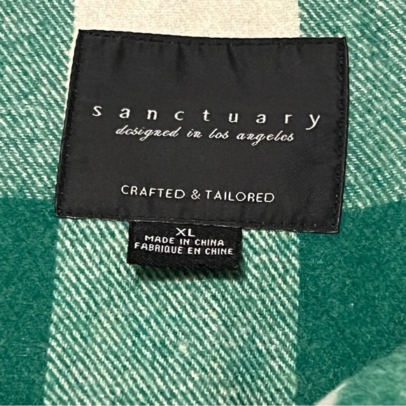 Sanctuary The Shacket Plaid Button Down Shirt Jacket XL - Picture 15 of 16